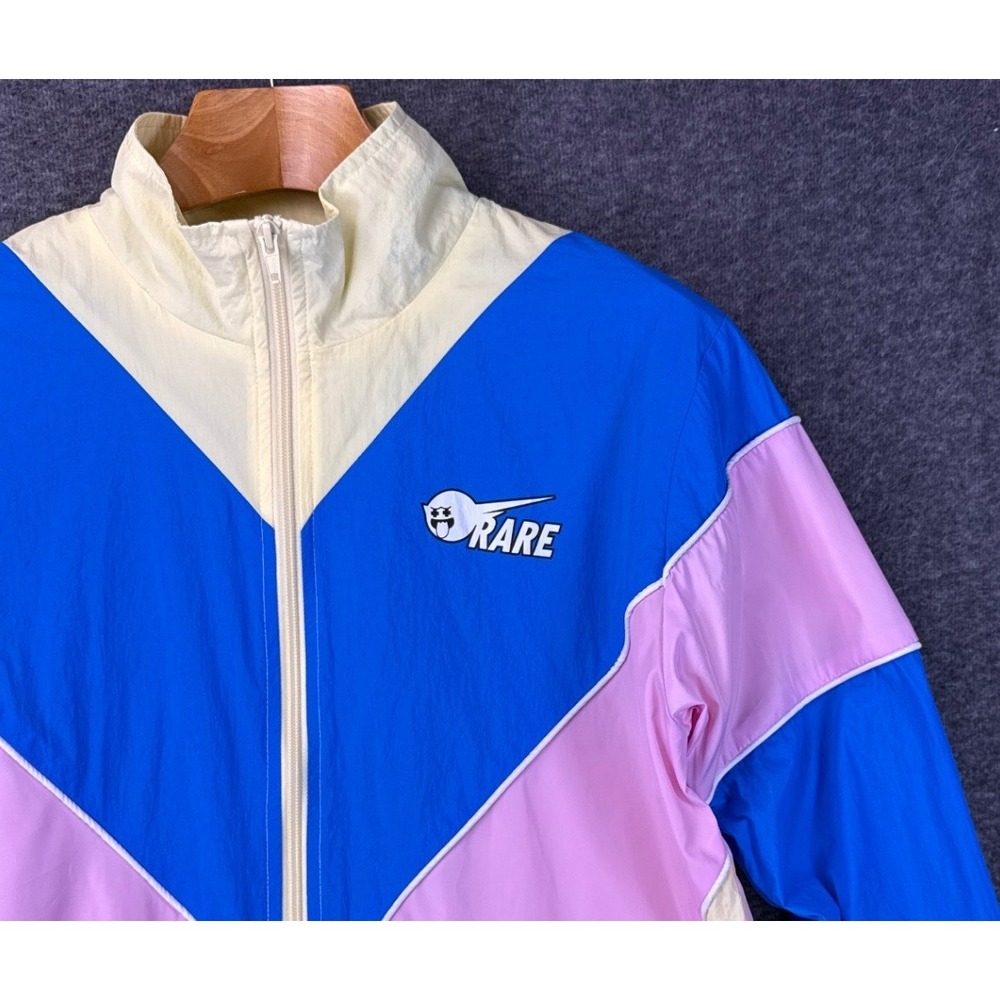Pink Dolphin Colorblock Windbreaker Blue Pink Yellow Rare Ghost Zip Mens Size S - Picture 14 of 16